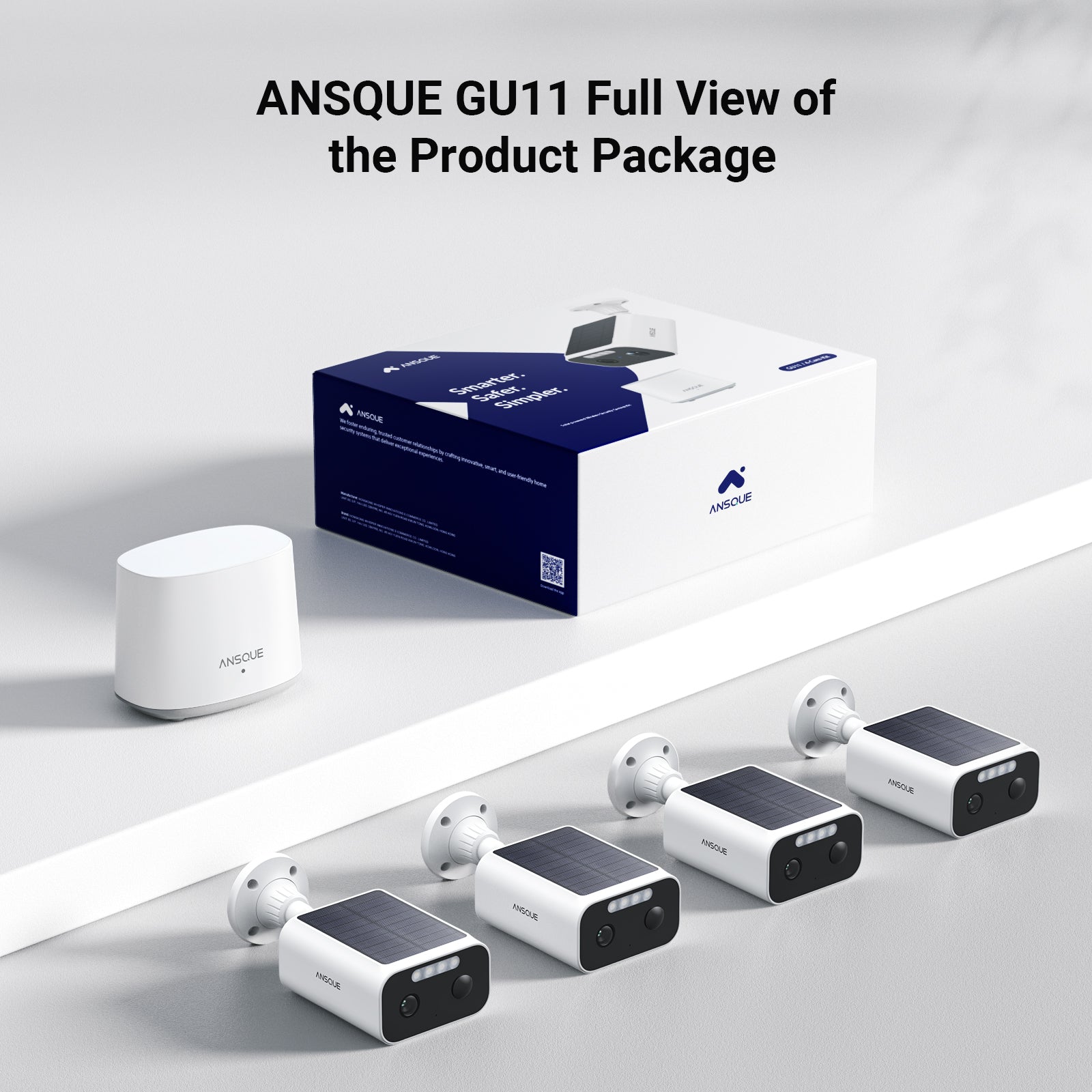 ANSQUE Security Cameras Wireless Outdoor, Solar Powered & 365-Day